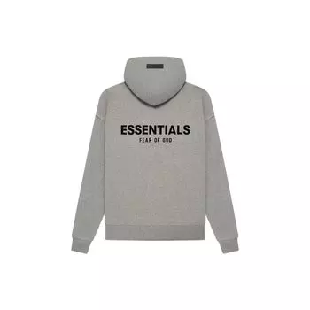 Флисовая толстовка Fear of God Essentials с вельветовым буквенным логотипом SS22 Мужская толстовка темно-овсяного цвета FOG-SS22-946 XL