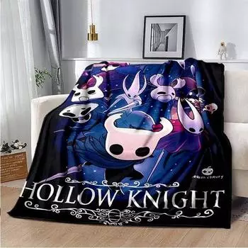 Флисовое одеяло с 3D принтом Game Hollow Knight для кроватей, походов, пикника, толстое одеяло, покрывало, флисовое одеяло 75x100cm (30x40inch)