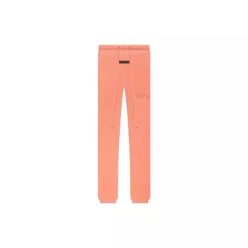 Флисовые спортивные штаны Fear of God Essentials с логотипом и кулиской, мужские брюки кораллово-красного цвета FOG-SS22-689 XXL