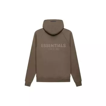Флисовый пуловер с капюшоном Fear of God Essentials и логотипом на спине Топы унисекс Harvest-Brown FOG-FW21-002 S