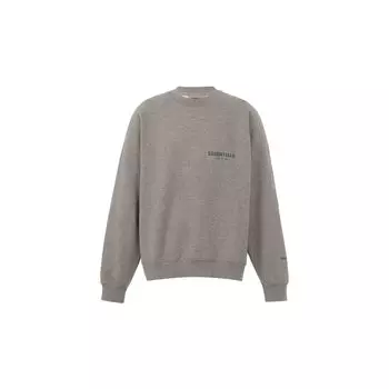 Флисовый свитшот с круглым вырезом Fear of God Essentials FW21 Топы унисекс Темно-вереск-овсянка FOG-FW21-369 XXL