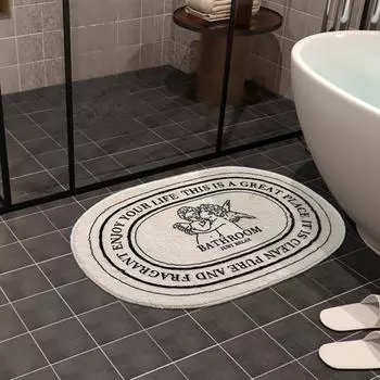 Floor mat, anti-slip bath mat, soft doormat angel pattern door mat 40cm x 60cm
