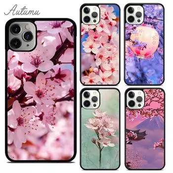 Flor ciruela flor Phone Case for iPhone 11 12 13 14 Pro Max mini X XR XS SE 2020 6S 7 8 Plus Samsung Galaxy S21 S22 Cover shell iPhone 6plus