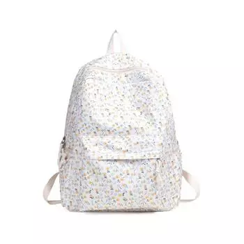 Floral Aesthetic Backpack Lightweight Casual Travel Daypack Fashion Laptop Backpack for Teen Girls Women School Kids чёрный