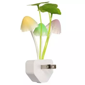 Floral Sensor LED abajur infantil European Plug Dreambed Illumination Mushroom Night Light Home Decor Romantic