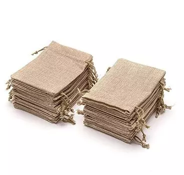 Floratek Flax 50 Drawstring Подарочные ювелирные изделия Аксессуары для хранения свадебных подарков 10 x 14 см Сумки, шт., сумки, простые, сумка, мешочек, держатель, мешочек, сумка,
