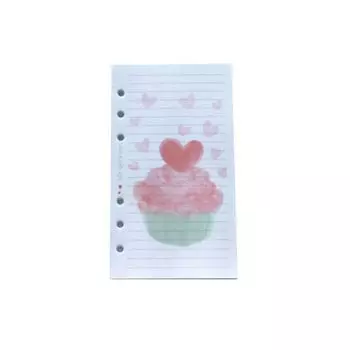 Flower A5 A6 A7 Loose-Leaf Refill Paper 40Sheet Notebook Index Inside Page Refill Filler Paper A6 cake
