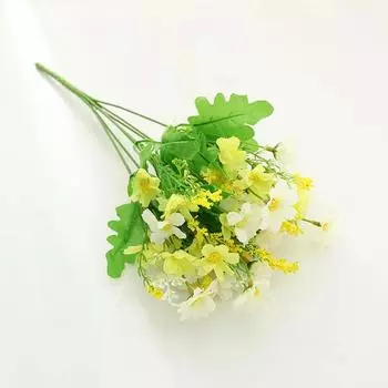 Flower Artificial Daisy Wedding Hotel Restaurant Desktop Decoration Ornament WhiteGreen
