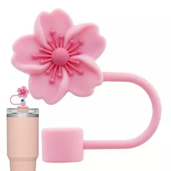 Flower Straw Stopper Cute Cartoon Flower Shape Drinking Straw Tips Lids Straw Caps Protector Dust Proof Plugs Drinking Supplies