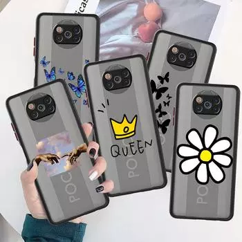 Flowers Heart Case For Xiaomi Mi Poco X3 NFC M3 11 10 12 9T 11T 10T Pro Note 10 Lite Matte Hard Phone Covers Xiaomi Poco X3 NFC