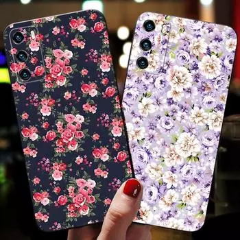 Flowers Phone Case For Huawei Psmart Z P40 P10 P30 P50 P20 P9 Pro Plus P8 2022 Nova 8I 8 8SE Shockproof Cover HUAWEI P7