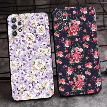Flowers Phone Case For Sumsung A02 A13 A31 A21 A33 A22 A53 A52 A73 A32 A50 A20 A40 A23 Back Cover Samsung A20e