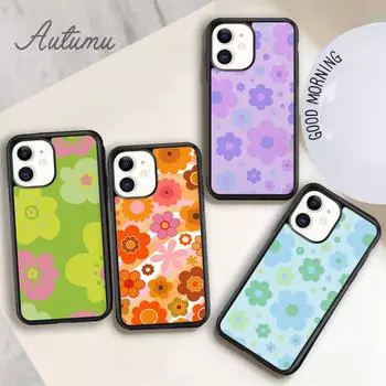 Flowery Phone Case for iPhone 11 12 13 14 Pro Max mini X XR XS SE 2020 5 6S 7 8 Plus Samsung Galaxy S21 S22 Cover shell iPhone 6plus