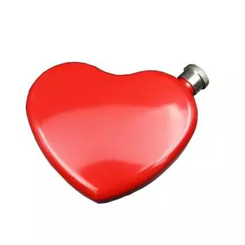 Фляжка в форме сердца Love Heart Shape 4-5 унций, фляжка в форме красного сердца с бананом, креативная маленькая бутыль в форме губ