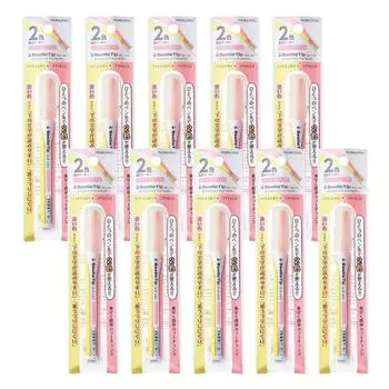 Флуоресцентный маркер KOKUYO Beetle Tip Dual Color 2 цвета Soft Color Yellow x Pink Набор из 10 шт. PM-L313-1-1PX10