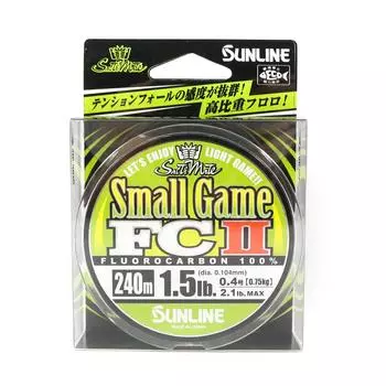Флюорокарбоновая леска Sunline Small Game FC II 240 м 1,5 фунта 0,104 мм (5316) чистый
