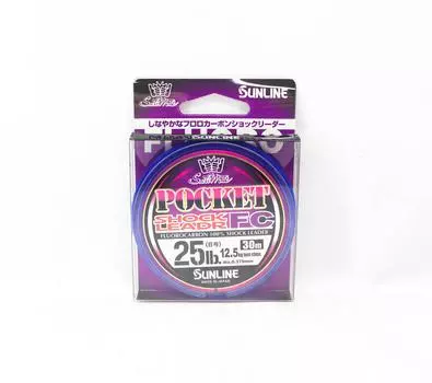 Флюорокарбоновый поводок Sunline Pocket FC Shock 30м #6 25 фунтов 0,370 мм (6565) чистый