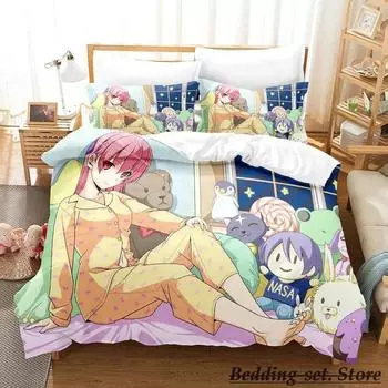 Fly Me to the Moon Bedding Set Single Twin Full Queen King Size Bed Set Adult Kid Bedroom Duvetcover Set Anime parure de lit Bed EU Single 135x200cm