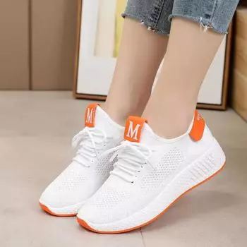 Fly Woven Mesh дышащие кроссовки женские новые повседневные туфли модные кокосовые трендовые туфли 35