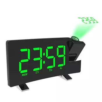 FM76-108 Band Radio Klok Digitale 8-дюймовый светодиодный проектор Projectie Snooze Wekker Радио Таймер Подсветка 3 Вт Динамики для дома White