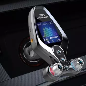 FM-модулятор, передатчик Bluetooth 5.0, FM-радио QC3.0, USB-зарядное устройство для автомобиля, комплект громкой связи, беспроводной FM-передатчик Aux Audio Mp3