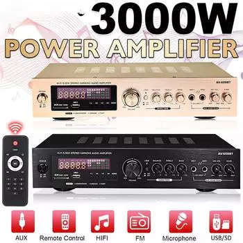 FM USB SUNBUCK 2000W 110В/220В bluetooth5.0 Аудио Усилитель Мощности Домашний Кинотеатр amplificador Audio с Пультом Дистанционного Управления Поддержка