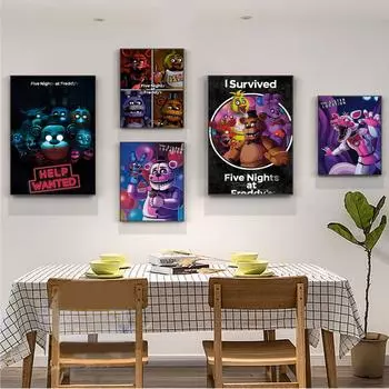 Fnaf Five-nights-At-Freddys Whitepaper плакат винтажный декор для комнаты, домашнего бара, кафе, декор стен комнаты 21x30cm No Frame