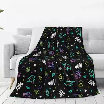 FNAF Security Breach Arcade Carpet Design Blanket Fleece Warm Throw Blanket Sofa For Home Bedroom Travel Throws Beds Quilt 30x40in