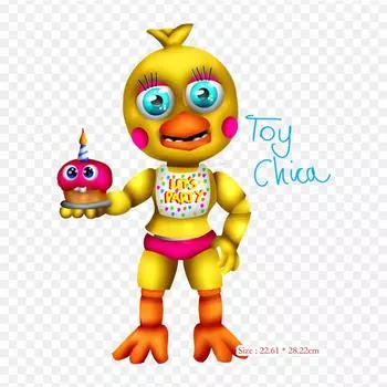 Fnaf World Chica Toy Cupcake Five Nights At Freddy s 2 Five Nights A Железные переводные картинки для одежды Футболка Сумка Теплопередающие наклейки Железные нашивки