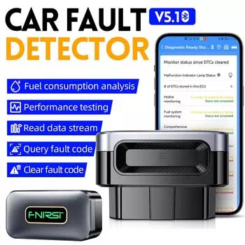 FNIRSI FD10 Автомобильный сканер OBD2 Считыватель кодов Очистить ошибку OBD Диагностический инструмент IOS Android BluetoothV5.1 Проверка света двигателя Ремонт автомобиля