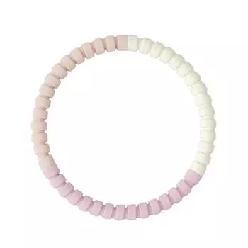 Foam Padded Weight Loss Circle Adjustable Weighted Exercise Hoops Yoga Fitness Hoops Burning Pink-3 Sections
