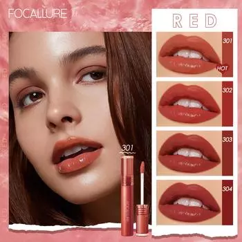 FOCALLURE, 17 цветов, прозрачная жидкая губная помада, водостойкая, быстросохнущая, легкая, увлажняющая, блеск для губ, матовый оттенок для губ, косметика для макияжа