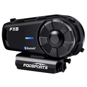 FODSPORTS Мотоциклетный интерком FX8 интерком для 8 человек одновременное прослушивание музыки Мотоцикл FM Звуковая связь Автоматический японский голос 20 часов