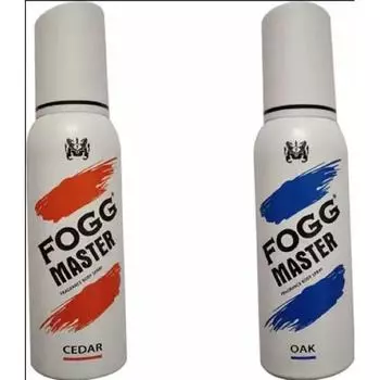 FOGG 1 MASTER OAK +1 MASTER CEDAR Дезодорант-спрей - для мужчин и женщин (120 мл, Упаковка 2 шт.)