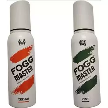 FOGG 1 MASTER PINE +1 MASTER CEDAR Deodorant Spray - For Men & Women (120 ml, Pack of 2)