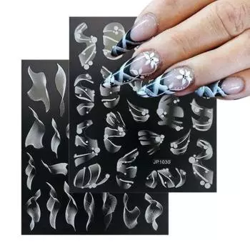 Фольга для ногтей Бабочка Луна Цветочный узор DIY Маникюрные украшения Клейкие наклейки для дизайна ногтей 10
