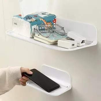 Foldable Bathroom Storage Rack Wall Mounted Punch-Free Shelf Clothes Towel Rack Jewelry Wifi Router Storage Tray Home Organizer