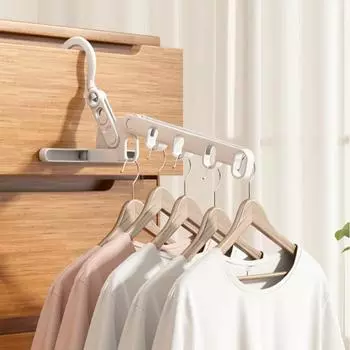 Foldable Drying Rack Portable Folding Travel Hanger Clothes Travel Hangers Hanging Rack with 5 Holes for Hotel Camping Travel 1 PCS серый