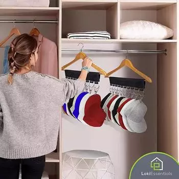 Foldable Hanger Clip Hooks Coat Racks Baseball Rack Multi-function Hook Drying Socks Hangers Wardrobe Storage Clothes Organizer чёрный