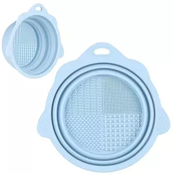 Foldable Makeup Brush Cleaning Bowl, Silicone Portable Cosmetic Cleaning Tool Suitable For All Sizes Beauty Makeup Brush Set.