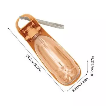 Foldable Pet Water Bottle Bowl For Big Dogs Outdoor Drinking Cup Dog Gift Portable Drinking Dispenser Pet Supplies 550ml серый