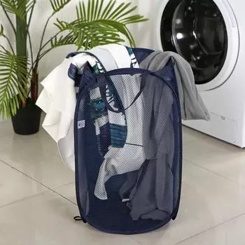 Foldable Storage Bag Laundry Basket Laundry Organizer Dirty Clothes Basket Clothes Storage Basket Black-Square Mouth