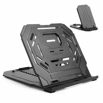 Foldable Tablet Stand for Pen 9 Adjustable Heat Compatible with Pen and More Stand/Laptop Tablets, 12-17 Inch, Positions, Dissipation, Portable, чёрный