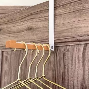 Foldable Wood Over The Door Hooks Wall Mounted Hook Hangers for Household Storage Management белый