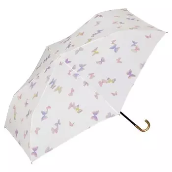 folding butterfly for both sun and outer rib [2024] Wpc. Umbrella, umbrella, mini, off, rain, 50cm, 170g, lightweight, ladies, butterfly, feminine,