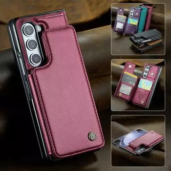 Складной кожаный чехол-кошелек для Samsung Galaxy Z Fold 5 Fold4 Fold3 Fold5 Fold 3 4 Портативный защитный чехол с слотом для карт for Samsung Z Fold 5