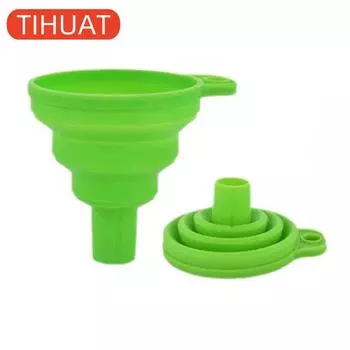 Folding Silicone Funnel In Assortment, 1 Piece 1pcs зелёный