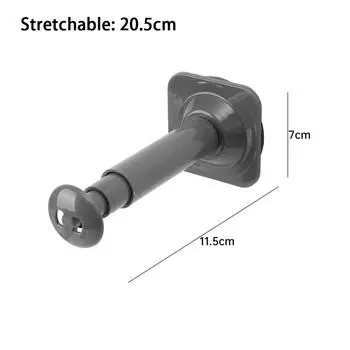 Folding Towel Storage Rod Suction Cup Hanger Organize Rack Durable Drying Rack серый