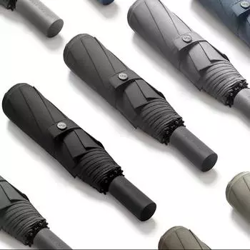 Folding Umbrella for Men and Women, Simple Rain Umbrella Windproof Strong, Lightweight 250g, Portable Golf Umbrellas Black синий