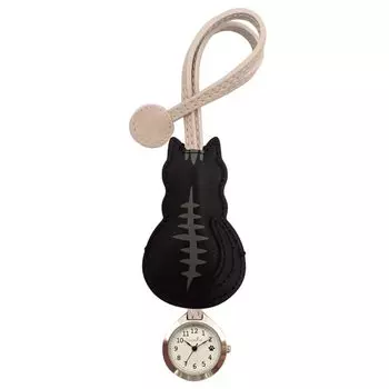 [Follow] Pocket watch IWAWP catmint Back view cat hang watch E02323S-6 BK Ladies